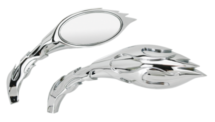 GZP Chrome Magma Flames mirror set