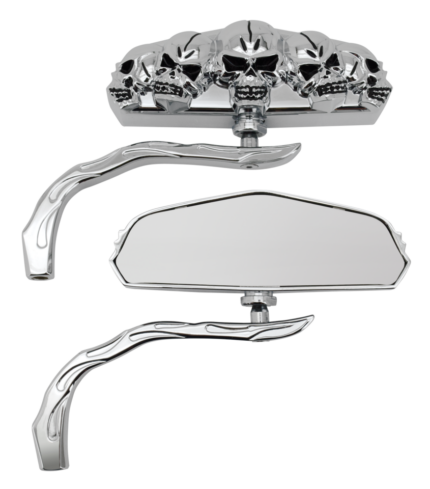 GZP Chrome Skull vision mirror set