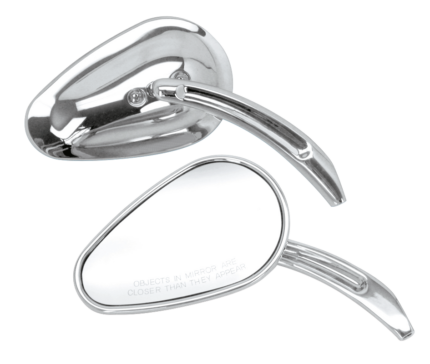 GZP Chrome Sweeping Teardrop mirror L
