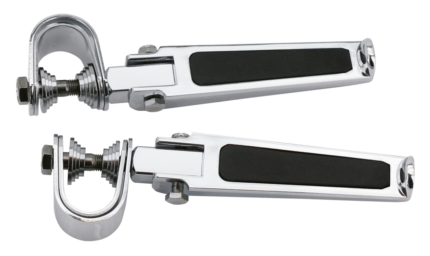 GZP Chrome clamp-on folding footpegs