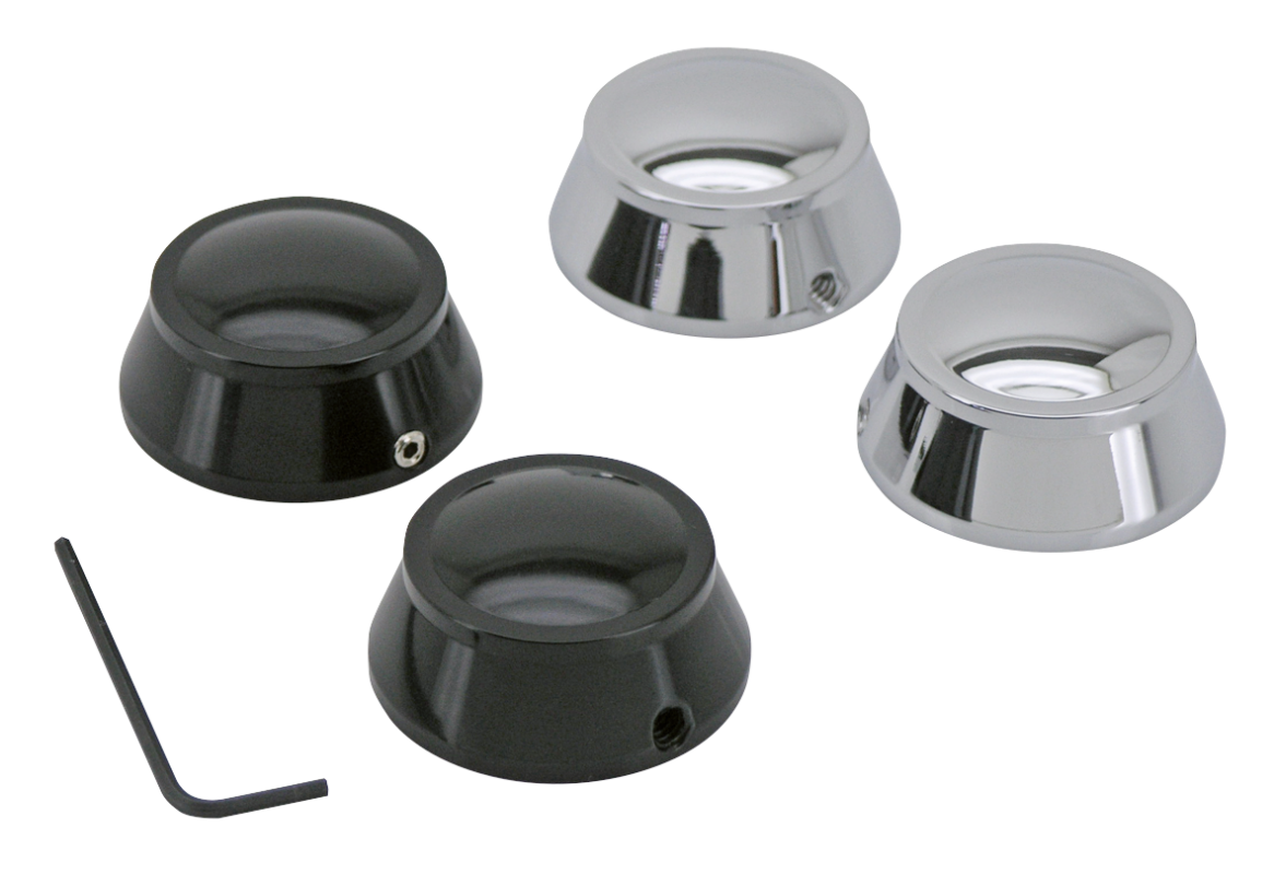 GZP Chrome swingarm pivot covers XL04