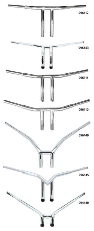 GZP Fat Bubba 1.25" chrome T-bar 8" r