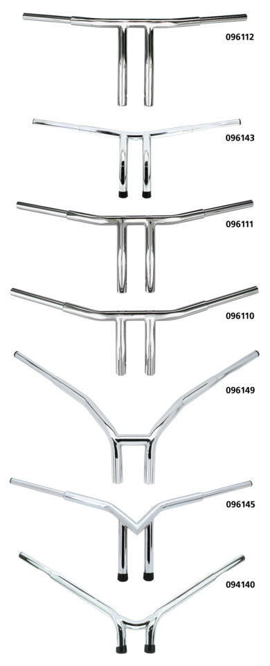 GZP Fat Bubba 1.25" chrome T-bar 8" r