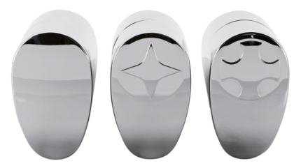 GZP Fusion oval risers 2" Smoothie Chrom