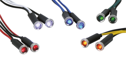 GZP LED indicator light clear lens stain