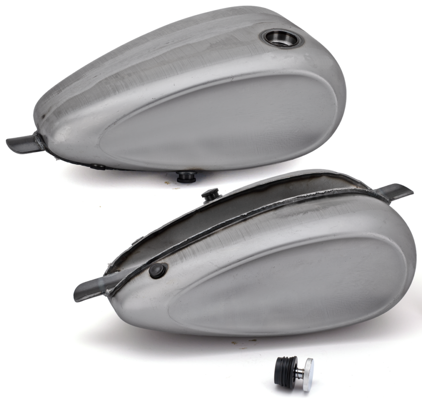 GZP Laredo dished gastank R/H Chr pop up