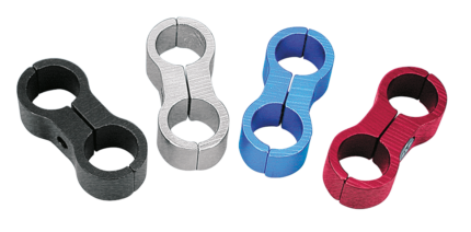 GZP Oil/Fuel line clamp matte chrome