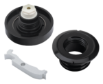 GZP black ribbed screw in cap 82-e18