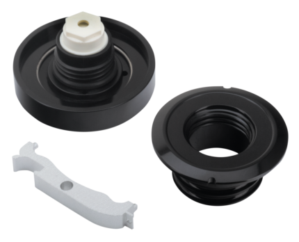 GZP black ribbed screw in cap 82-e18