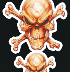 MR. BONES - MINI DECAL 3"X4