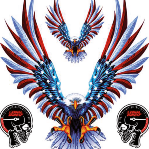 USA EAGLE ATTACK DECAL 6X8 IN DECAL