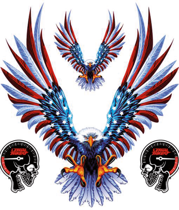 USA EAGLE ATTACK DECAL 6X8 IN DECAL