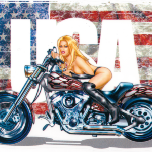 Miss Ride USA  5.46X4.23 decal