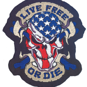 LIVE FREE OR DIE USA SKULL 6