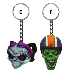 LT 3D key chain girl skull