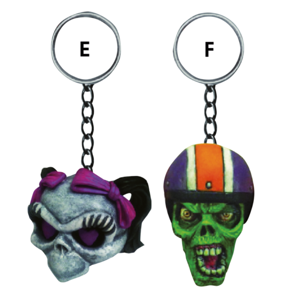 LT 3D key chain girl skull