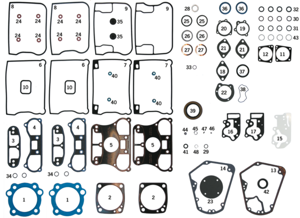 5pck ROCKER COVER LOWER CORK H.D. 1340