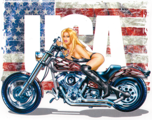 Miss Ride USA  5.46X4.23 decal