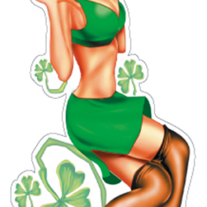 Irish lass babe decal 2.7"x8.3"