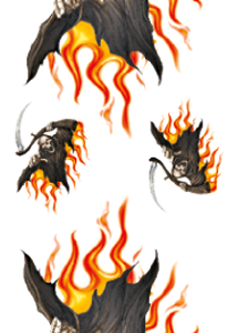 Flaming Reaper decal set