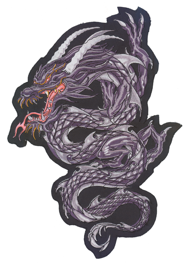 Gray Dragon patch 12"x8.5"