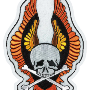 WING SKULL VINTAGE SERIES PATCH 4IN X 5.