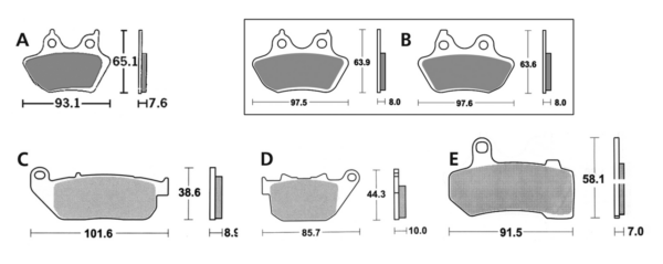 Matrix Brake pads F*ST06-07 rear