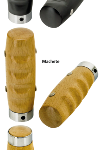 Long board style wood grips