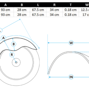 4.75" St smooth custom front fender