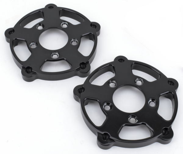 VRSC fr hub adapters f/stock discs black